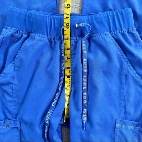 Med Couture Touch 6 Pocket Cargo Scrub Pants. Blue. XS. - Picture 5 of 9